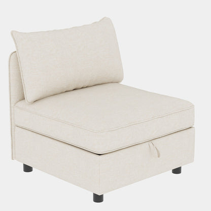 Causeuse en chenille de style milieu du siècle avec rangement dissimulé et capacité de 250 lb