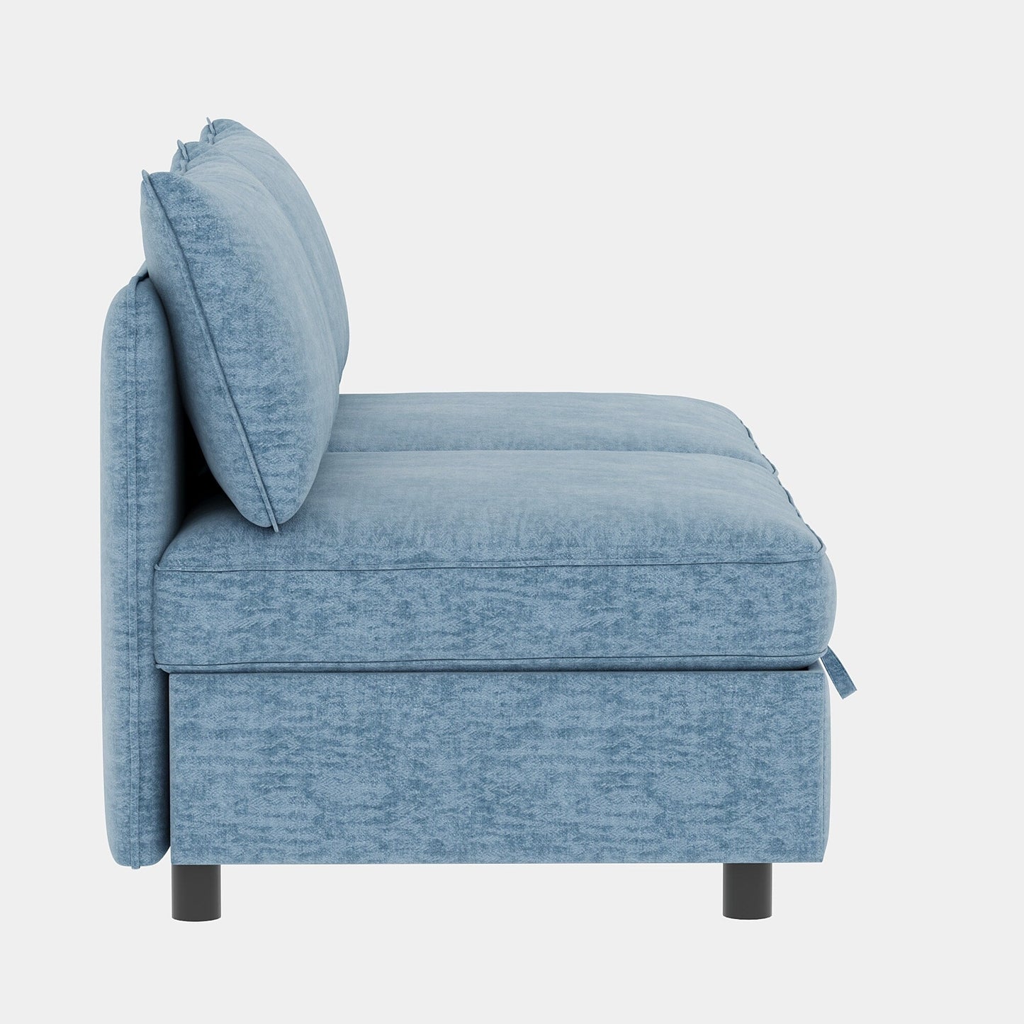 Causeuse en chenille de style milieu du siècle avec rangement dissimulé et capacité de 250 lb