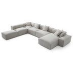 Canapé sectionnel modulaire Freedom kaki à extrémité ouverte