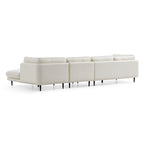 Vanilla Black Leather Sectional