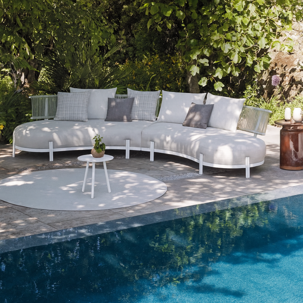 Maui Outdoor Curved Wicker Sectional Sofa Set