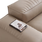 Cube Modular Dark Gray Genuine Leather Sectional