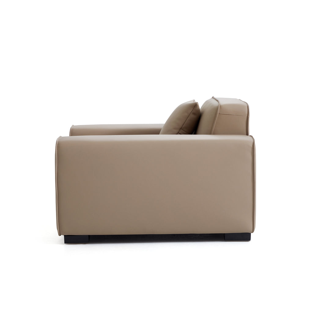 Domus Modular Beige Leather Armchair