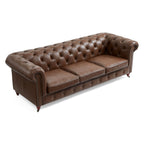 Durango Chesterfield Brown Top Grain Leather Tufted Sofa