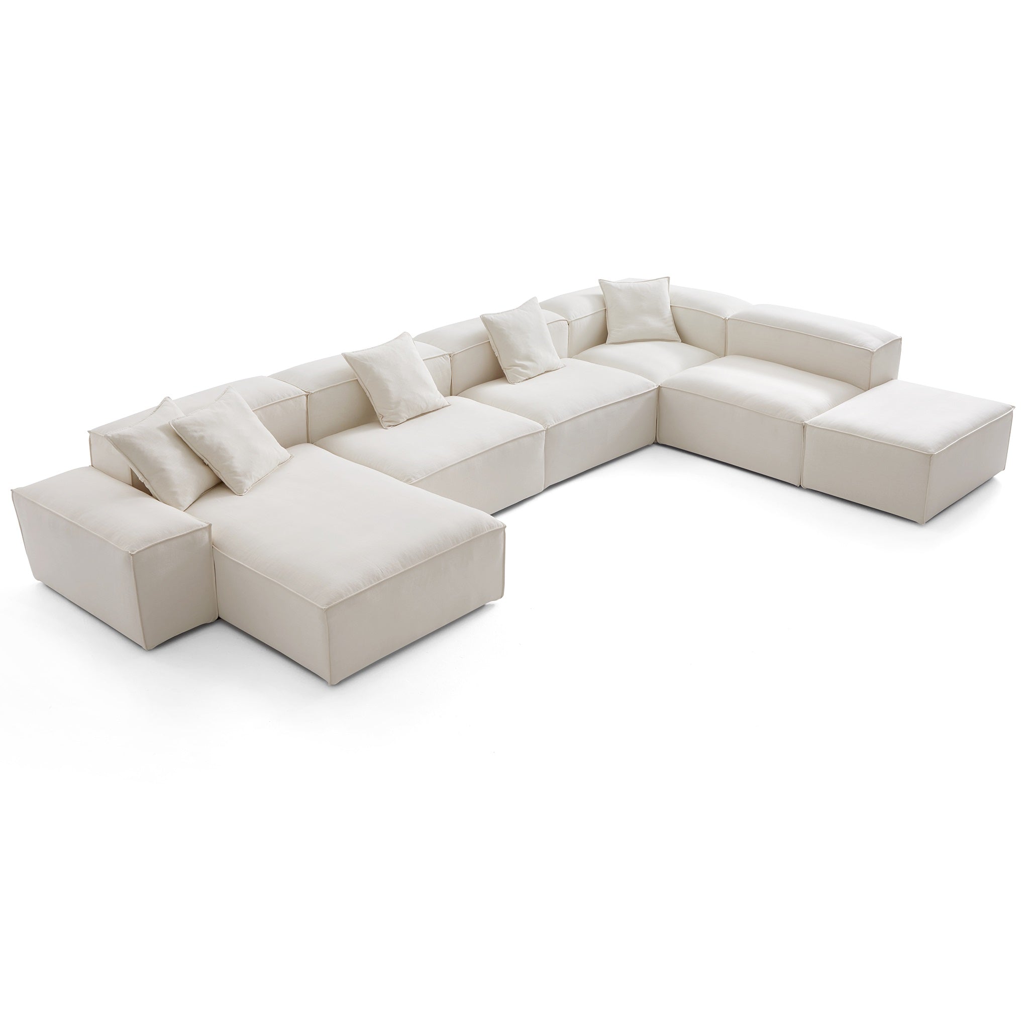 Freedom Modular Beige Open-End Sectional Sofa