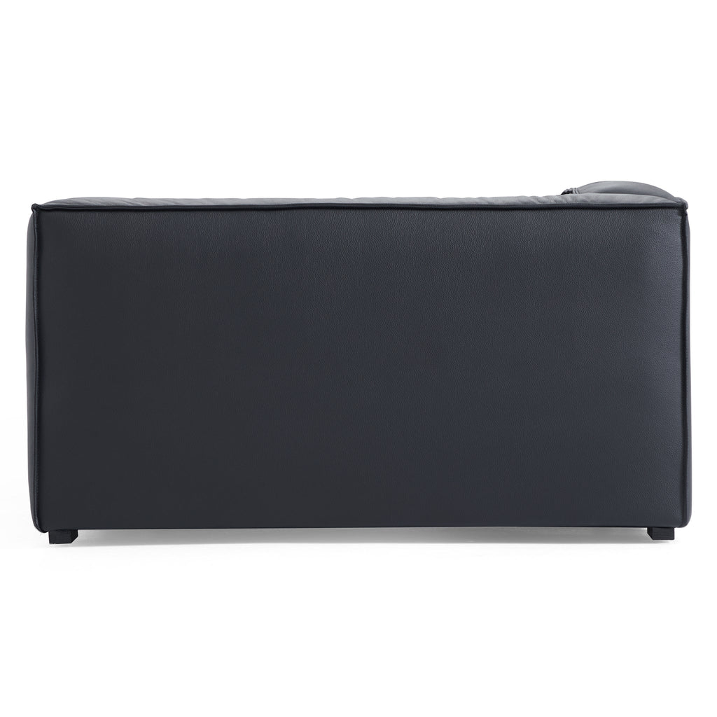 Canapé-lit de luxe minimaliste en cuir noir