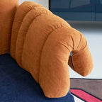 Fauteuil d'appoint en tissu roux Granchio