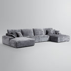 Le canapé d'angle en U jaune Empress