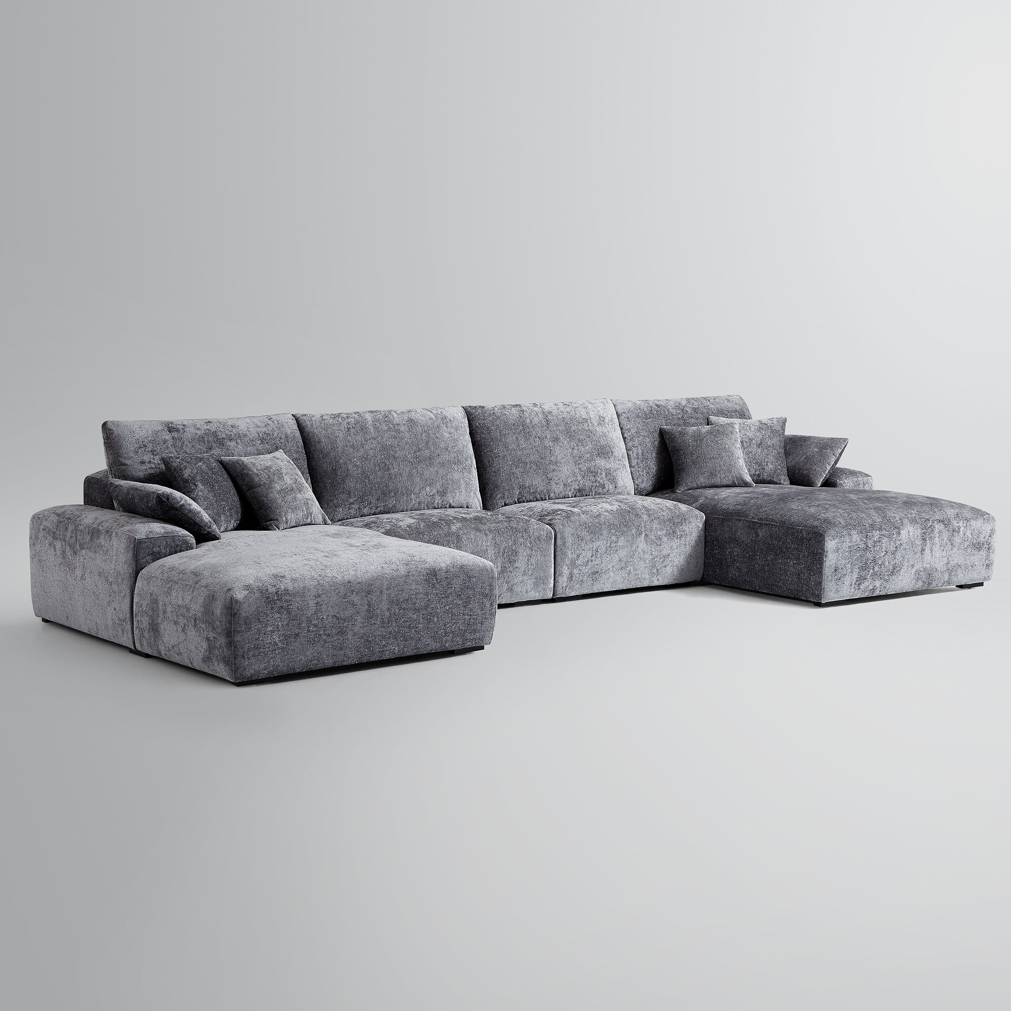 Le canapé d'angle en U jaune Empress