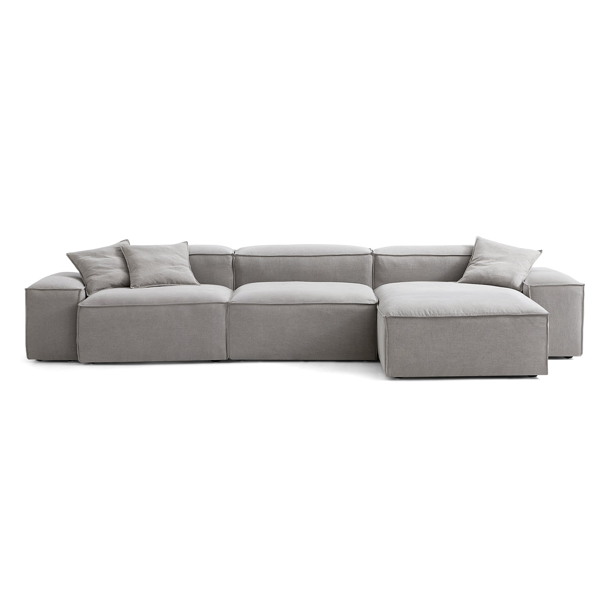 Canapé modulaire Freedom gris neuf avec pouf