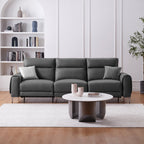 Canapé-lit inclinable électrique en cuir Louis