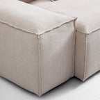 Canapé d'angle modulaire blanc Freedom