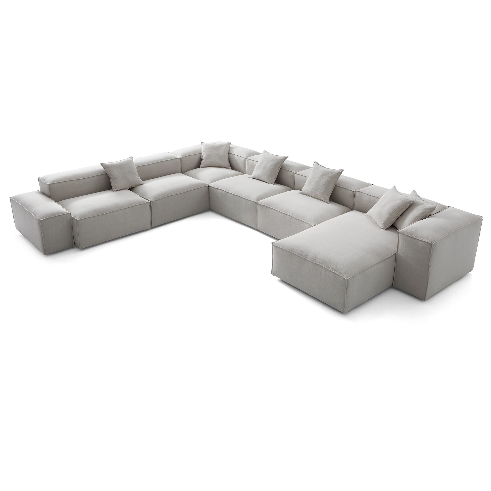Freedom Modular Gray U-Shaped Sectional Sofa