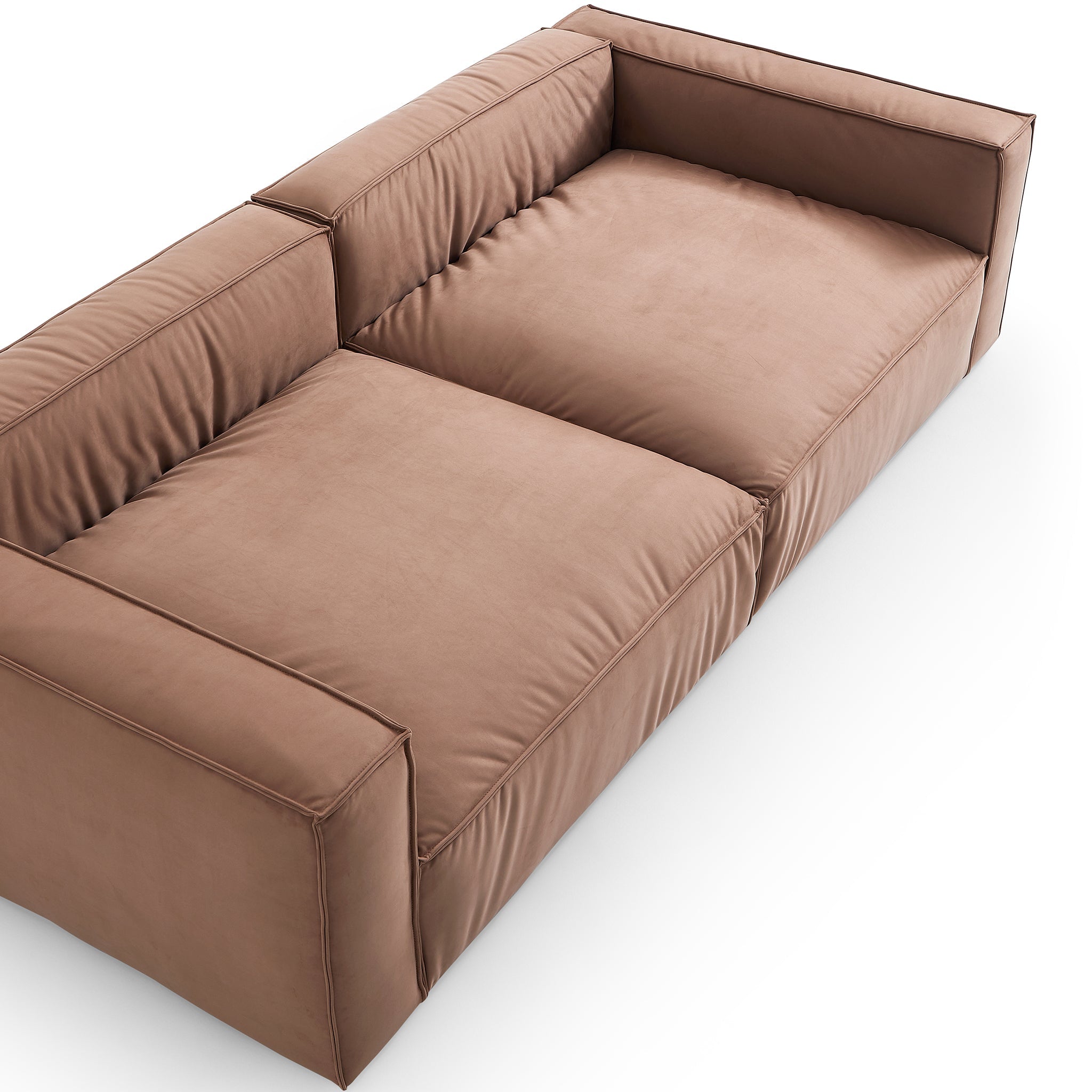 Canapé-lit de luxe minimaliste en tissu marron