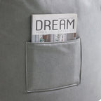 Pouf Litton en cuir gris