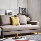 Canapé modulable courbé bicolore Peanut