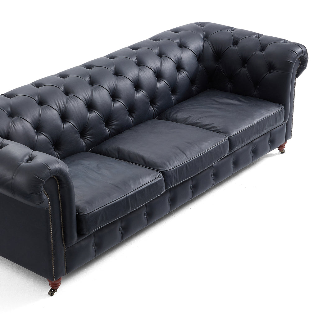 Durango Chesterfield Top Grain Leather Tufted Sofa