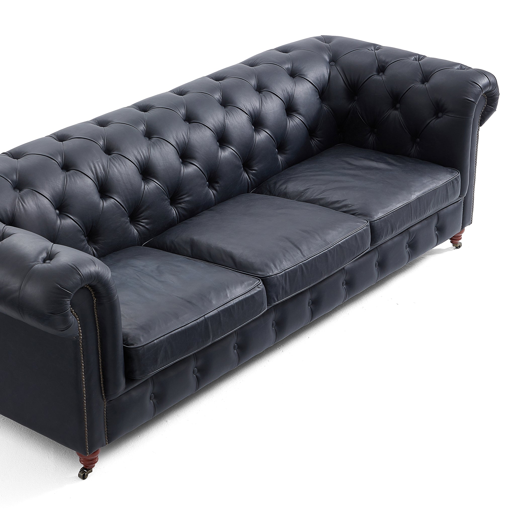 Durango Chesterfield Top Grain Leather Tufted Sofa