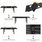 Ensemble de salle à manger de patio 7/11 pièces avec table à manger rectangulaire extensible en aluminium et 6/10 chaises en textilène