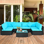 Ensemble de meubles de patio 7 pièces avec table basse