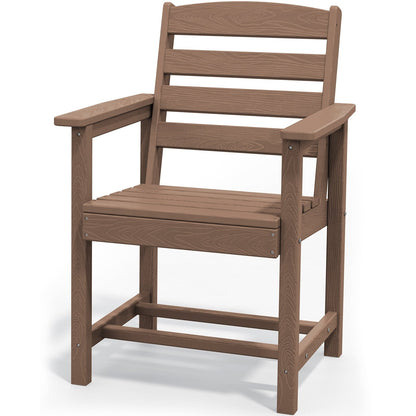 Ensemble de 7 tables à manger d'extérieur en PEHD avec trou pour parasol - 1 table et 6 chaises