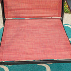 Ensemble de salle à manger de patio 7 pièces MAISON ARTS avec table rectangulaire aspect bois et 6 chaises en textilène