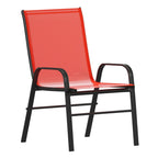 Ensemble de salle à manger de patio 7 pièces avec table en verre et 6 chaises