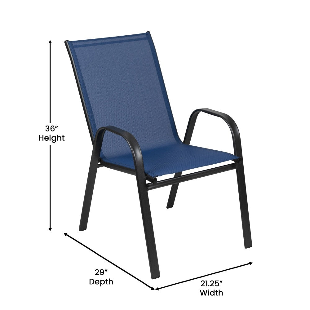 Ensemble de salle à manger de patio 7 pièces avec table en verre et 6 chaises