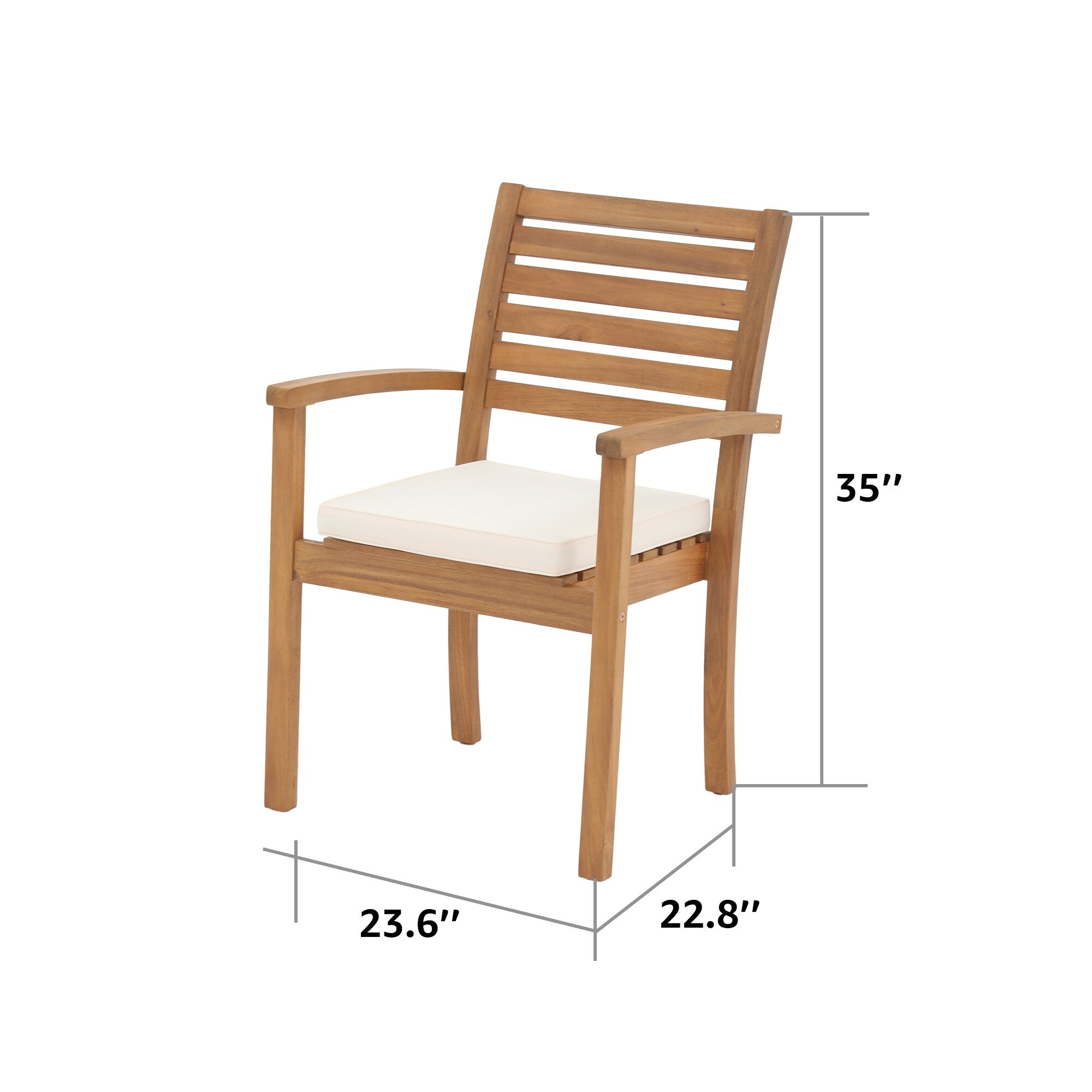 Ensemble de salle à manger d'extérieur 7 pièces en bois d'acacia