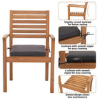 Ensemble de salle à manger d'extérieur 7 pièces en bois d'acacia