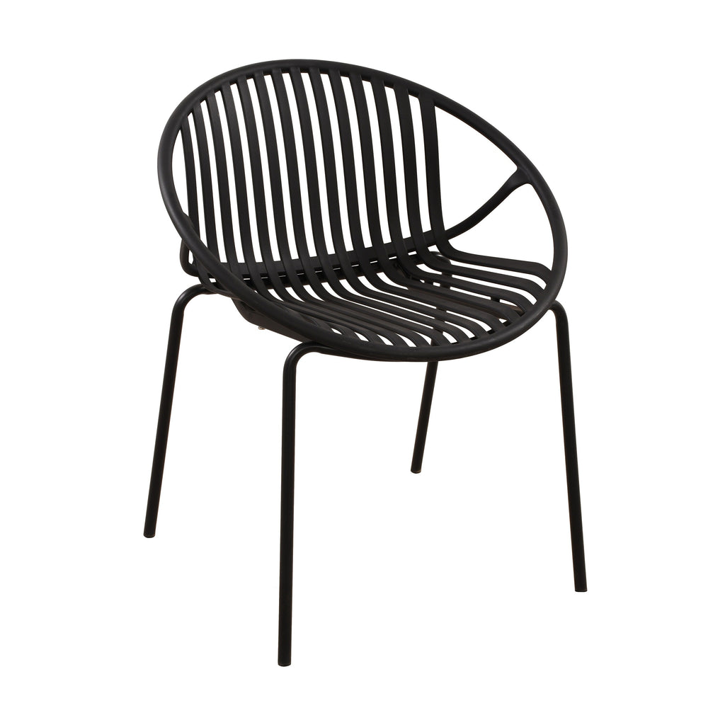 Ensemble de salle à manger d'extérieur moderne 7 pièces avec chaises empilables, blanc
