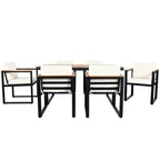 Ensemble table et chaises de patio 7 pièces avec coussins amovibles
