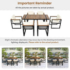Ensemble table et chaises de patio 7 pièces avec coussins amovibles