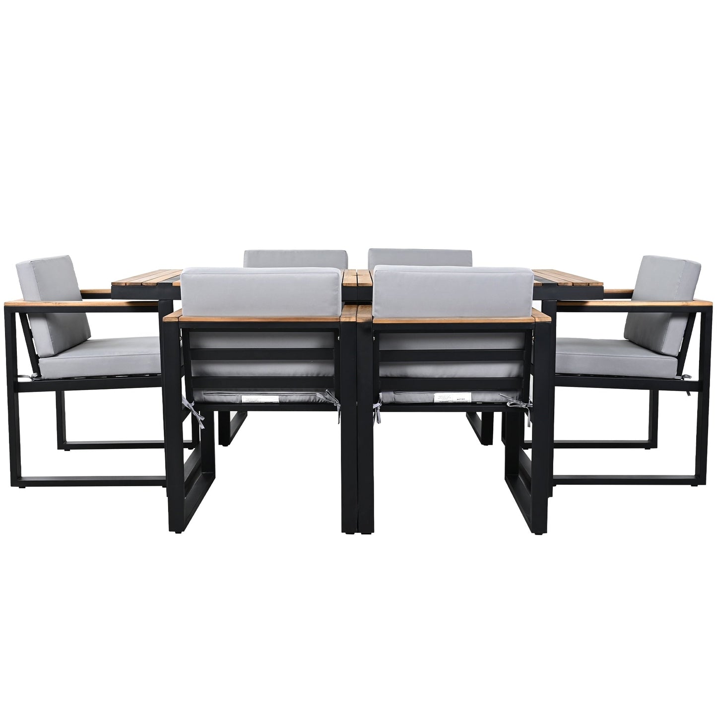 Ensemble table et chaises de patio 7 pièces avec coussins amovibles