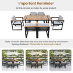Ensemble table et chaises de patio 7 pièces avec coussins amovibles