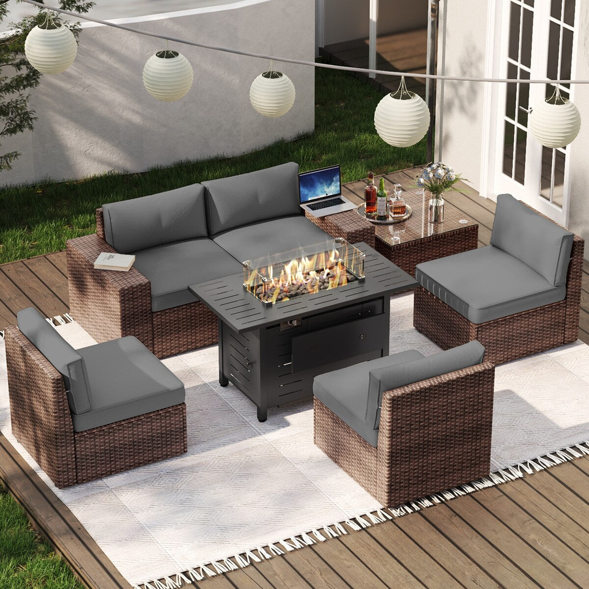 Ensemble de meubles de patio 7 pièces