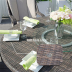 Ensemble de salle à manger d'extérieur 7 pièces avec table ronde et chaises
