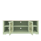 70 in. Rustic Decorative Floral Door TV Stand for up to 80 TVs
