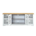 70 in. Rustic Decorative Floral Door TV Stand for up to 80 TVs