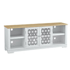 70 in. Rustic Decorative Floral Door TV Stand for up to 80 TVs