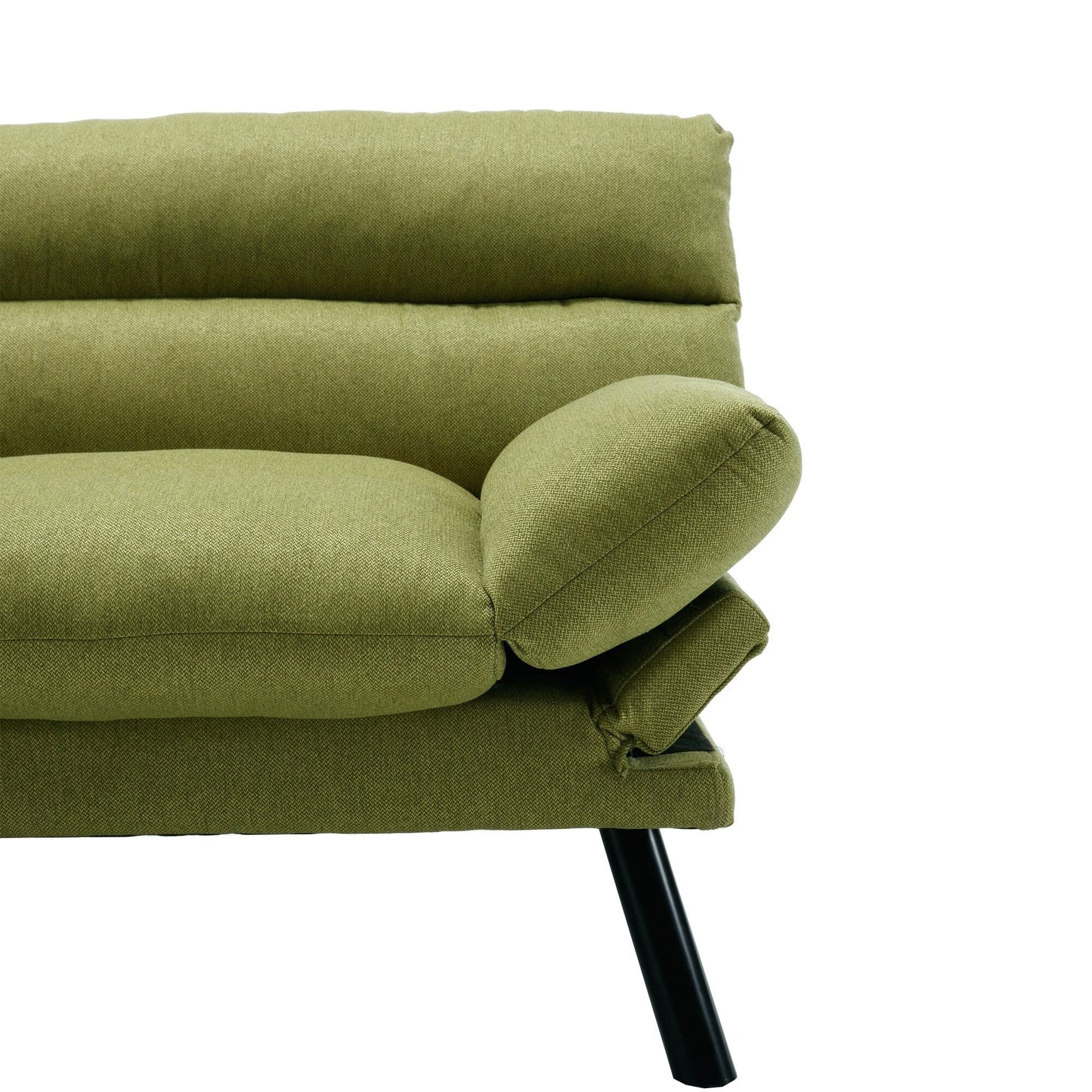 Canapé 2 places en tissu Teddy 70.08 avec coussins épais, pieds en métal et capacité de charge de 600 lb