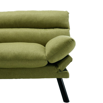 Canapé 2 places en tissu Teddy 70.08 avec coussins épais, pieds en métal et capacité de charge de 600 lb