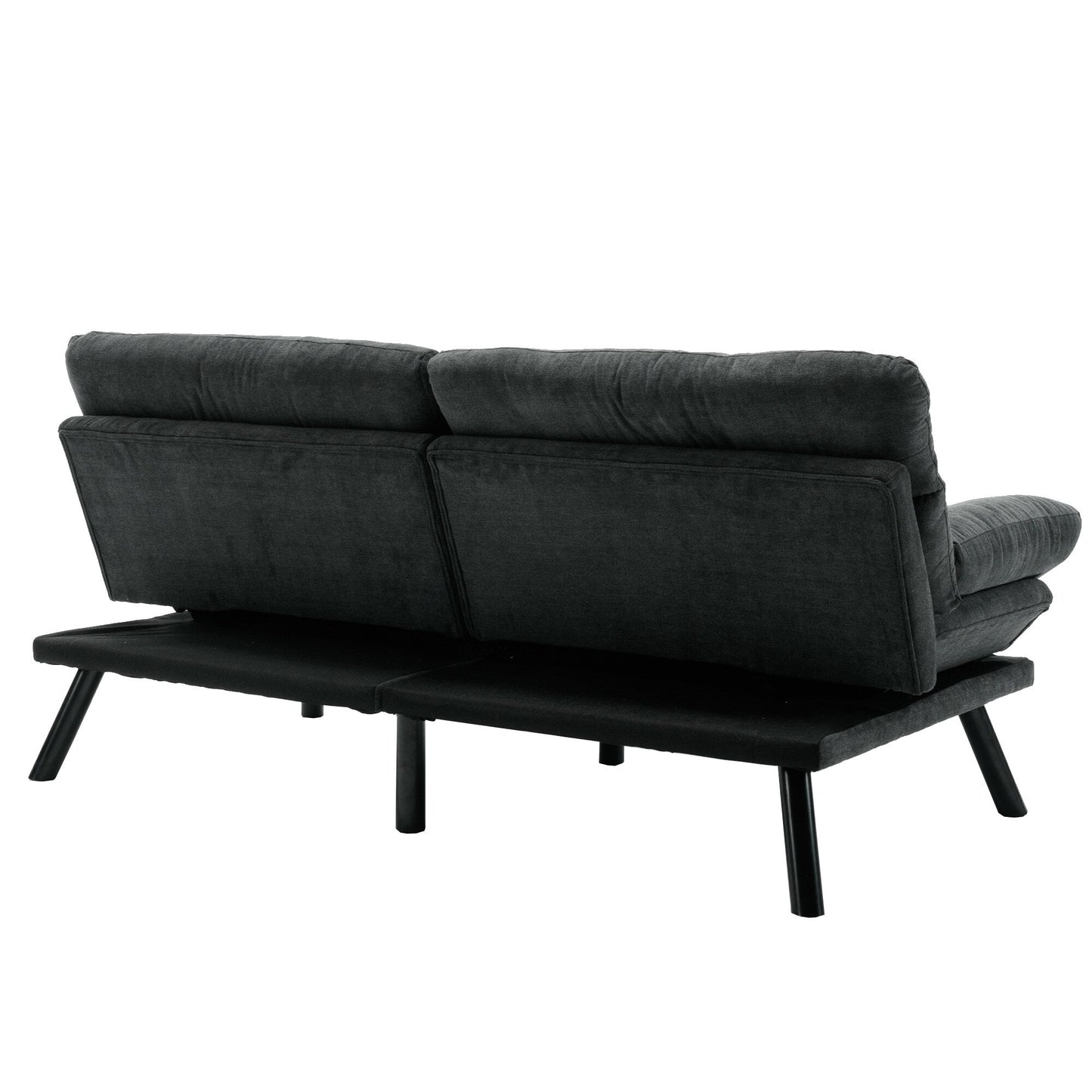 Canapé 2 places en tissu Teddy 70.08 avec coussins épais, pieds en métal et capacité de charge de 600 lb