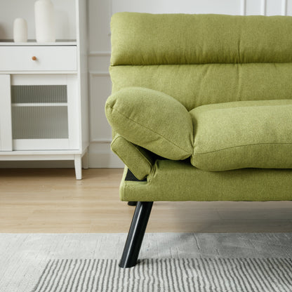 Canapé 2 places en tissu Teddy 70.08 avec coussins épais, pieds en métal et capacité de charge de 600 lb