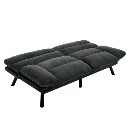 Canapé 2 places en tissu Teddy 70.08 avec coussins épais, pieds en métal et capacité de charge de 600 lb