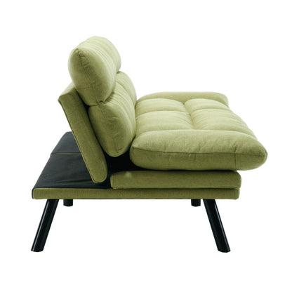 Canapé 2 places en tissu Teddy 70.08 avec coussins épais, pieds en métal et capacité de charge de 600 lb