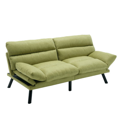 Canapé 2 places en tissu Teddy 70.08 avec coussins épais, pieds en métal et capacité de charge de 600 lb