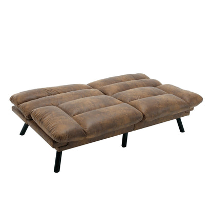 Canapé 2 places en tissu Teddy 70.08 avec coussins épais, pieds en métal et capacité de charge de 600 lb