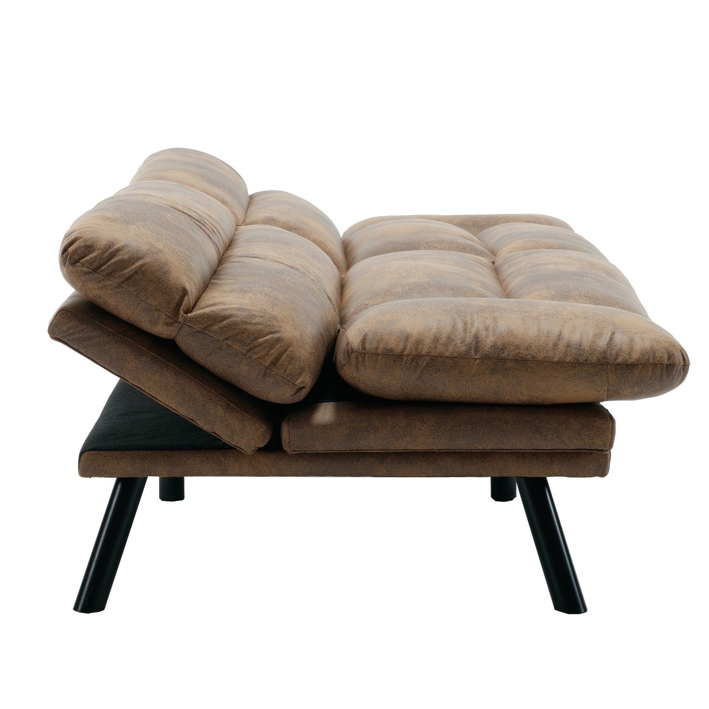 Canapé 2 places en tissu Teddy 70.08 avec coussins épais, pieds en métal et capacité de charge de 600 lb