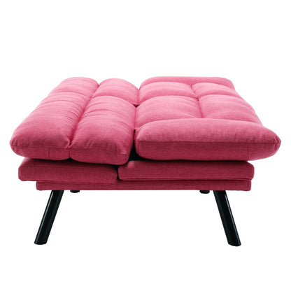 Canapé 2 places en tissu Teddy 70.08 avec coussins épais, pieds en métal et capacité de charge de 600 lb